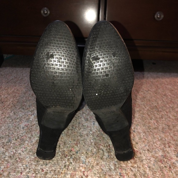 Stuart Weitzman black suede over the knee boots 9 - Picture 2 of 8